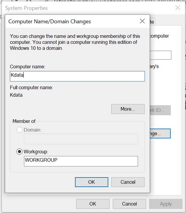Cách thay đổi hostname trên windows và linux
