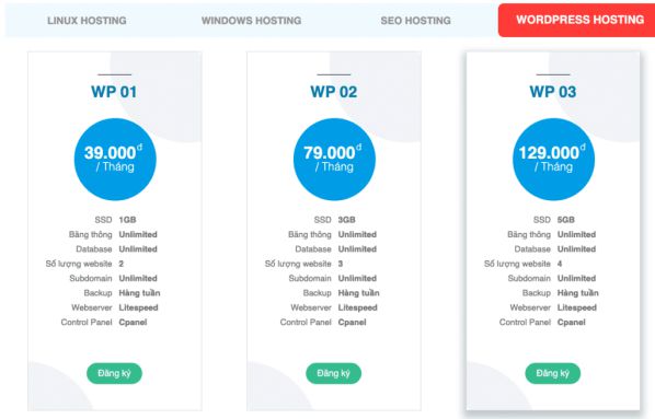 Phân loại WordPress Hosting, hướng dẫn chọn WP Hosting tốt nhất 5