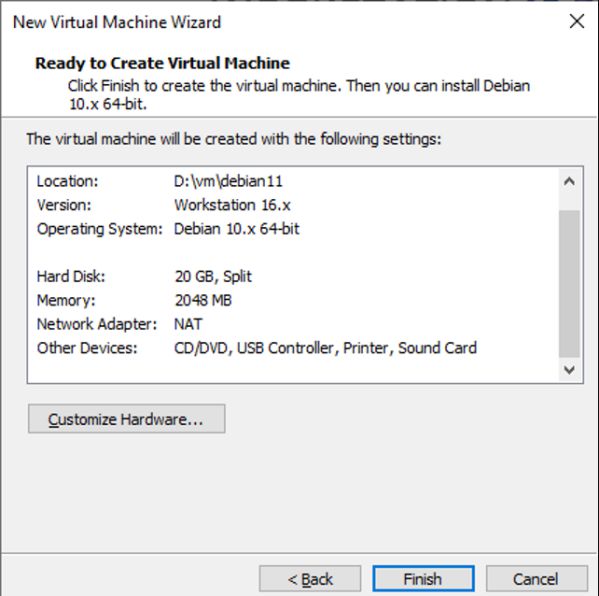 Hướng dẫn cài đặt hệ điều hành Debian 11 trên VMware 7