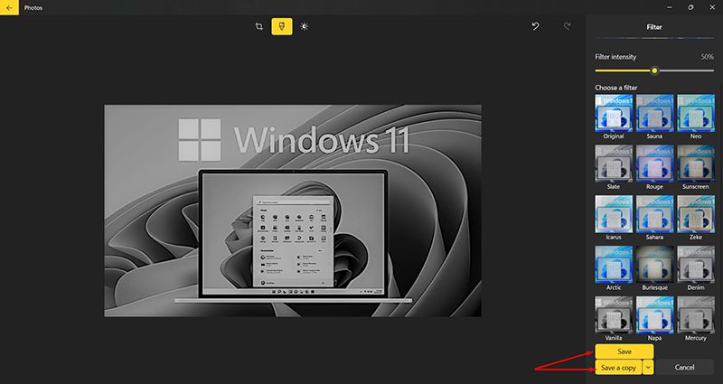 Cách chuyển ảnh màu sang đen trắng trên Windows 11