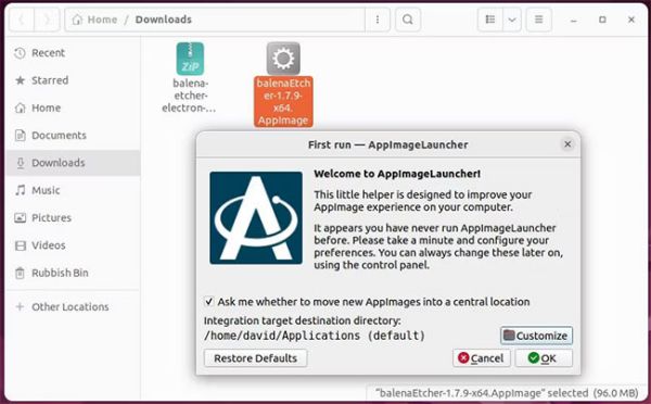 Hướng dẫn cách thêm các AppImage vào menu trên Linux 1