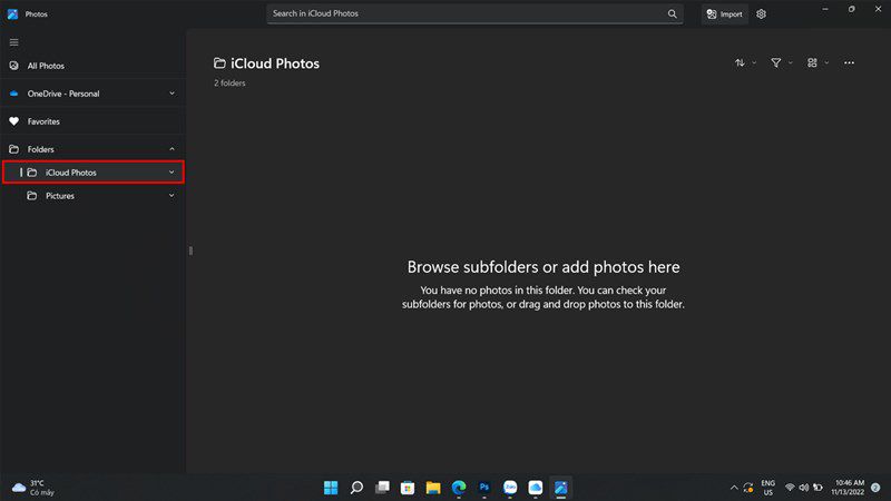 Hướng dẫn tích hợp iCloud Photos trên Windows 11
