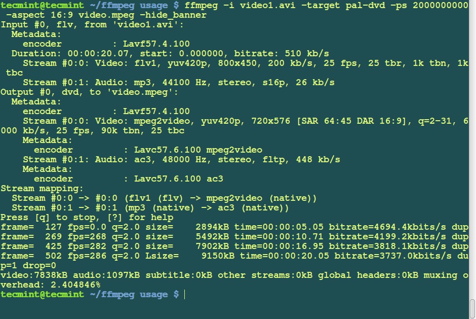 Chuyển đổi định dạng video Avi sang Mpeg