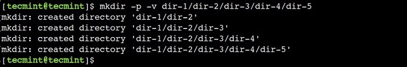 Một số cách cơ bản sử dụng lệnh mkdir trong hệ điều hành Linux