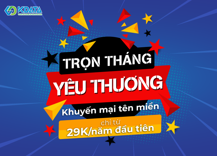  Tháng 3 thêm yêu thương với tên miền chỉ từ 29K