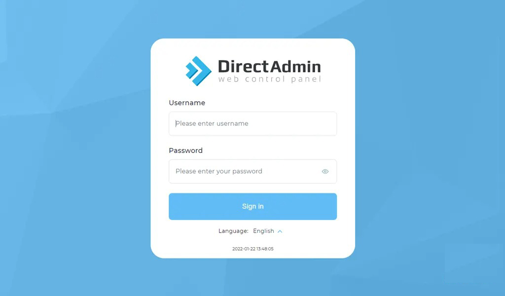 directadmin sign in
