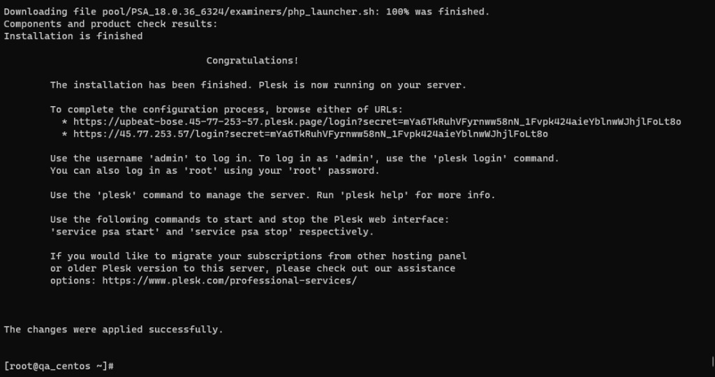 install plesk on centos 7