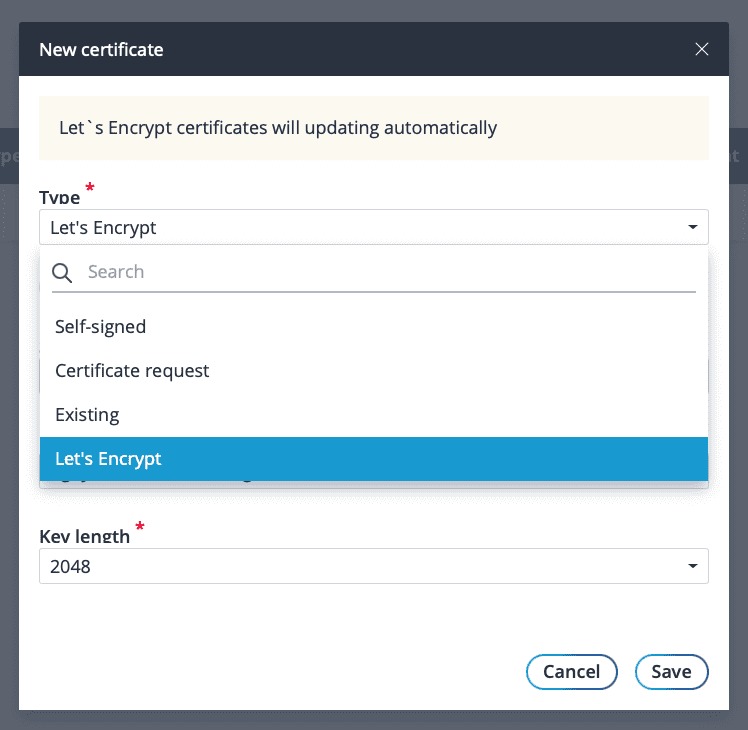 ssl letsencrypt fastpanel