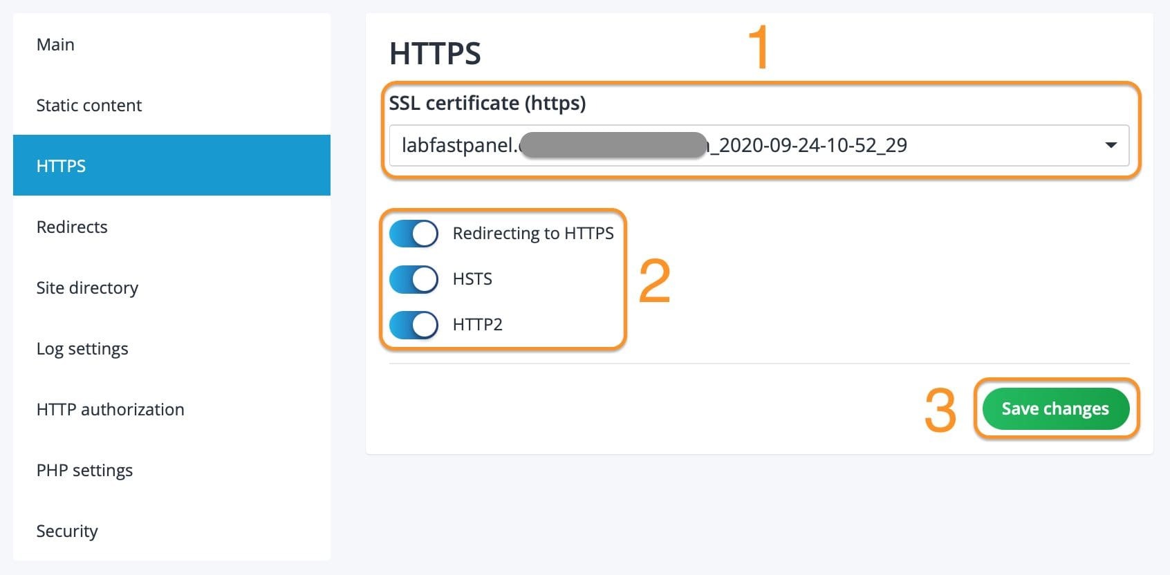 ssl fastpanel https