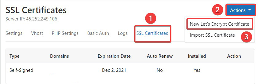 new letencrypt certificate