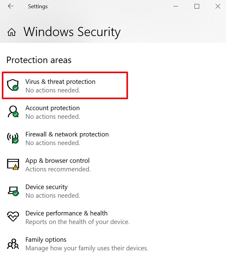 setting windows security