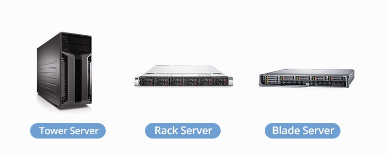 rack server tower server blade server