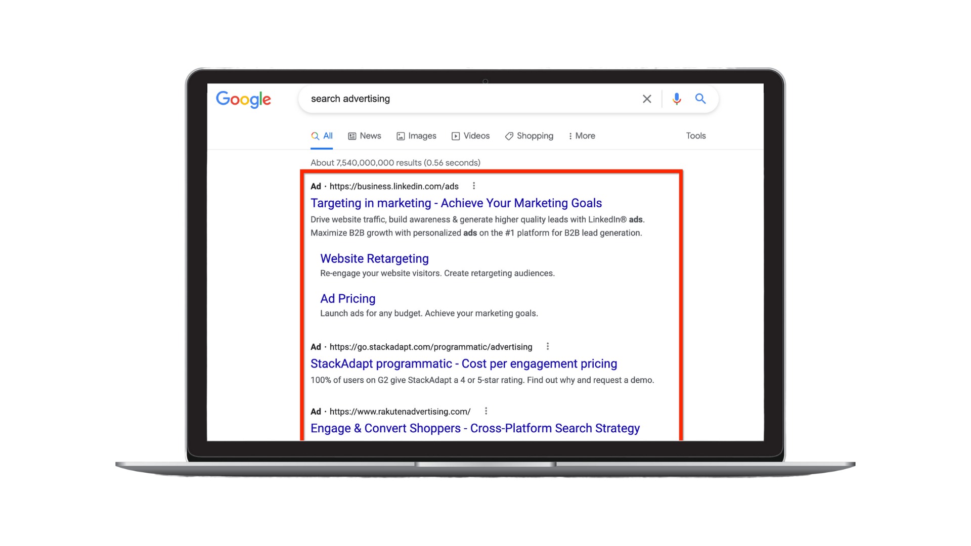  Google nâng cấp phân biệt Search Ads và Organic Results