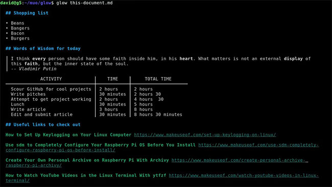 Hướng dẫn đọc tài liệu Markdown trong Linux terminal bằng Glow 1