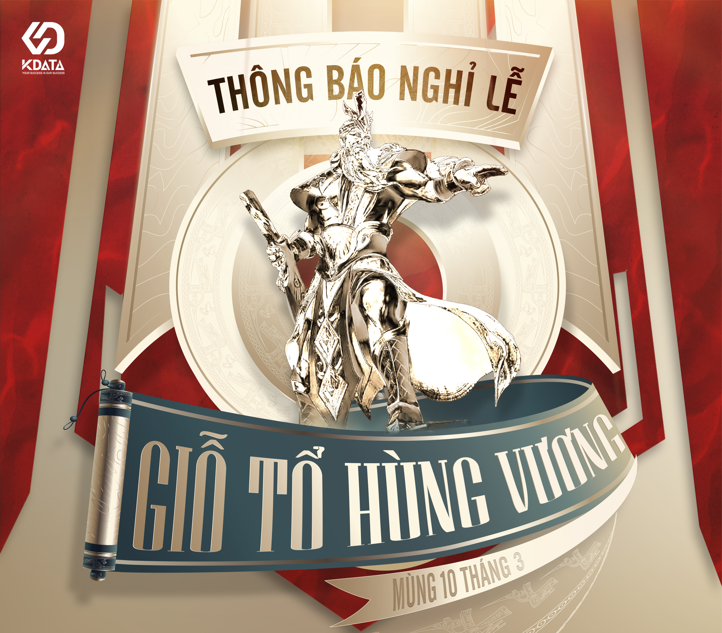  KDATA THÔNG BÁO LỊCH NGHỈ LỄ GIỖ TỔ HÙNG VƯƠNG