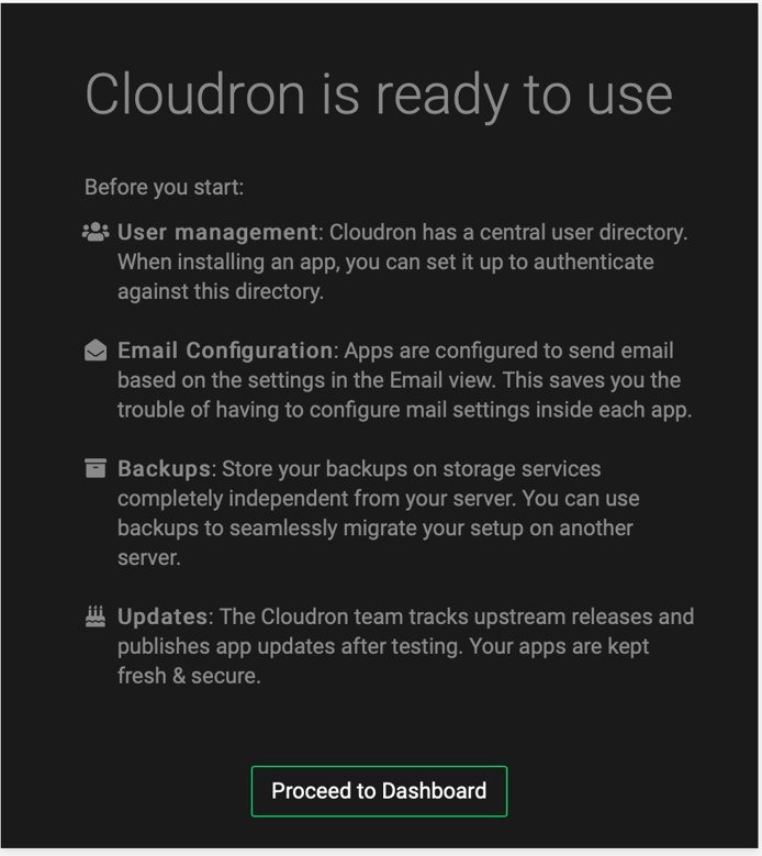 cloudron setup 3