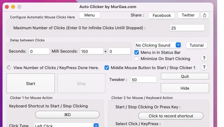 Auto clicker mac: MurGaa Auto Clicker