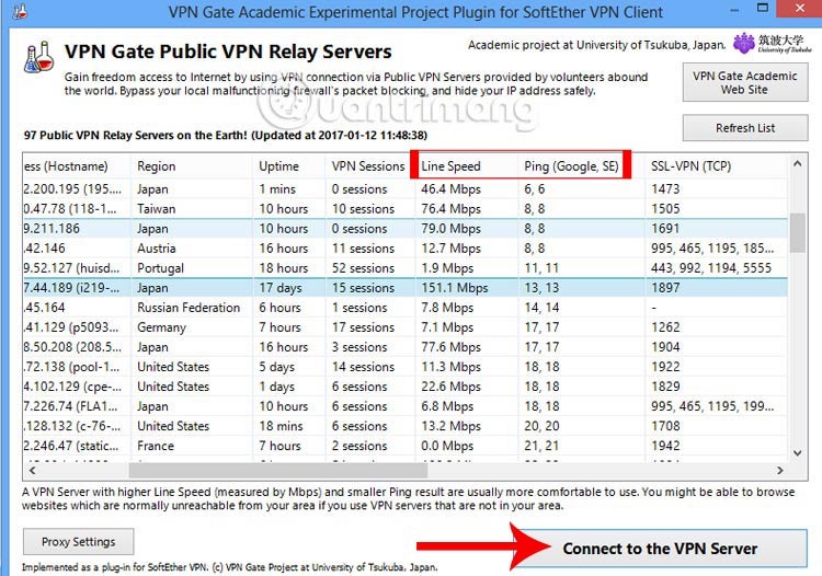 Lựa chọn server VPN tốt nhất