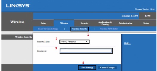 Cách đổi mật khẩu WiFi Linksys