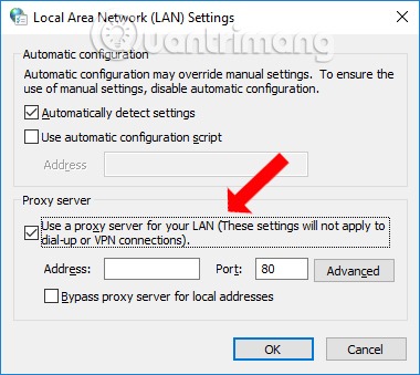 Sử dụng Proxy thủ công