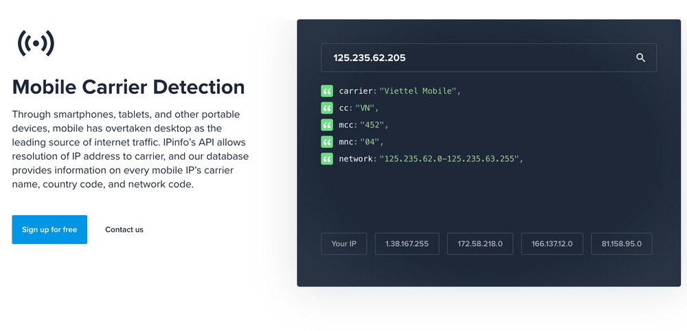 Sử dụng trang Web Check IP