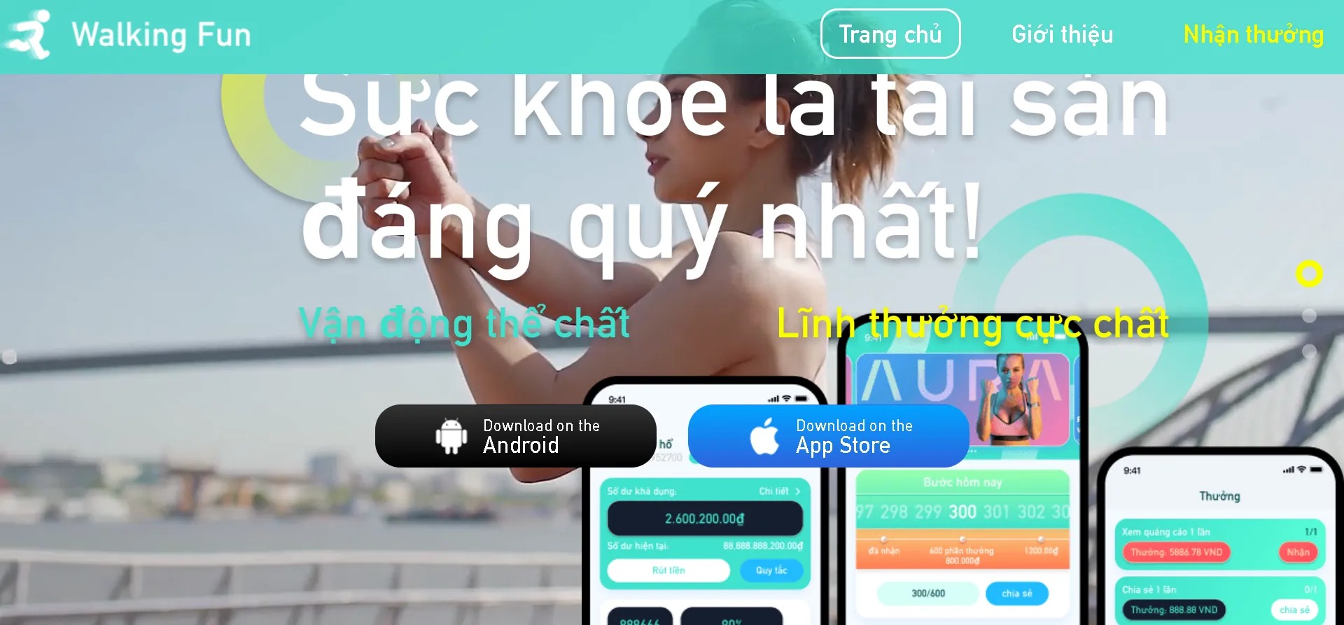 Walking Fun – App kiếm tiền qua tập luyện