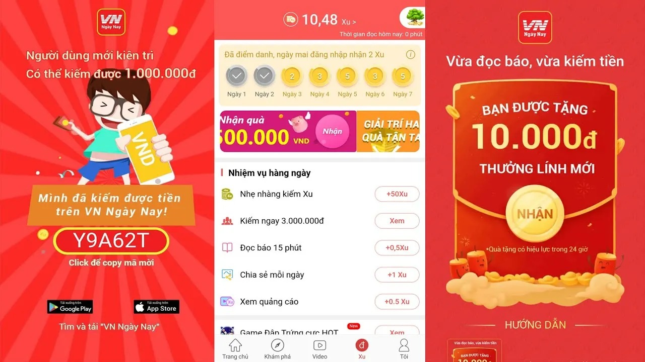 VN Ngày Nay – App đọc báo kiếm tiền Online