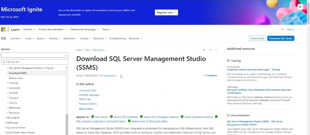 Cài đặt SQL Server Management Studio (SSMS)