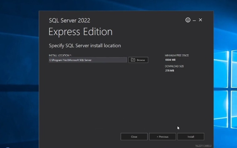 Tiến hành cài đặt SQL Server Express