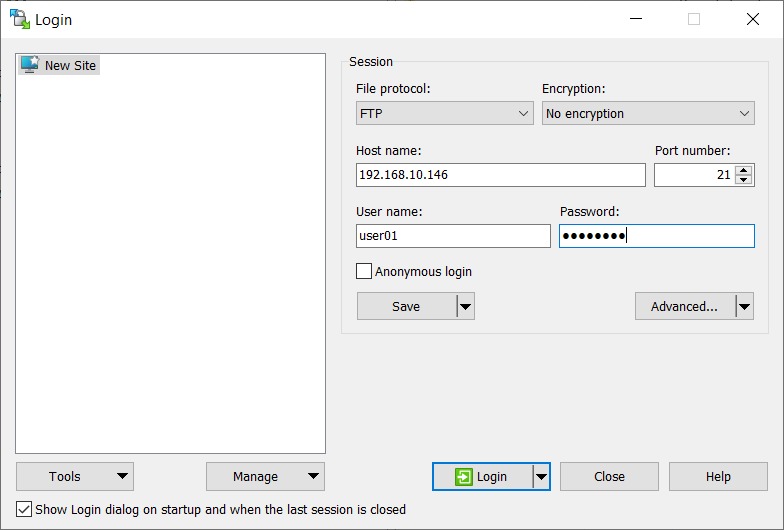 Kết nối với FTP Server