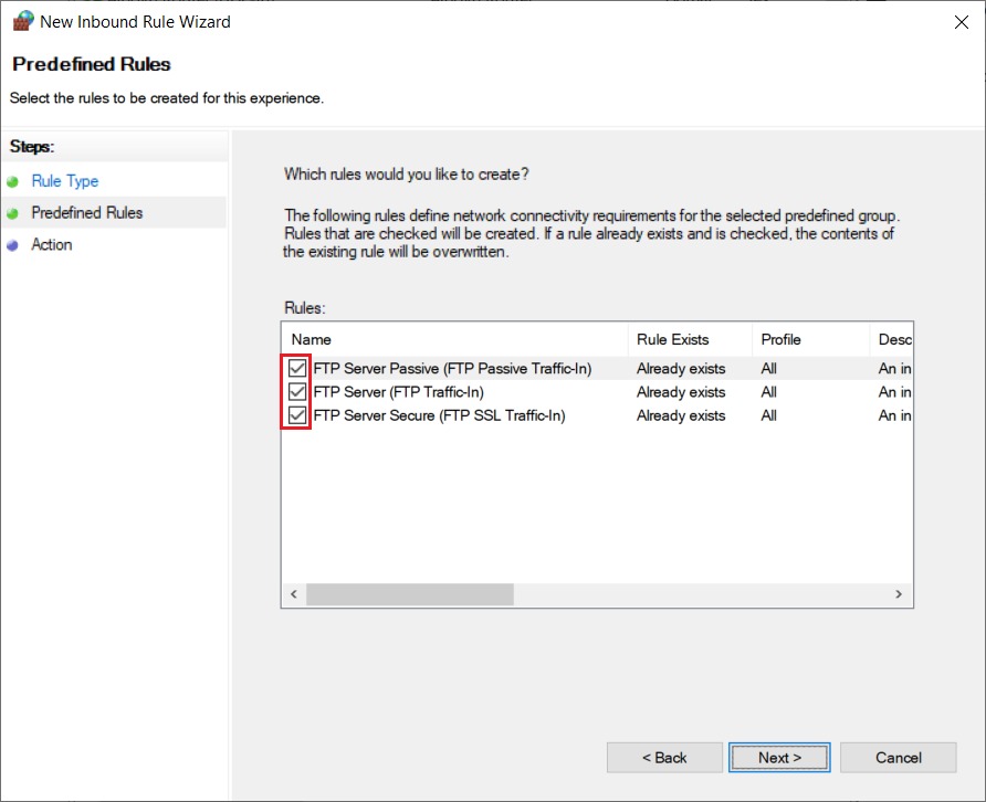 Mở cổng FTP trên Windows Firewall