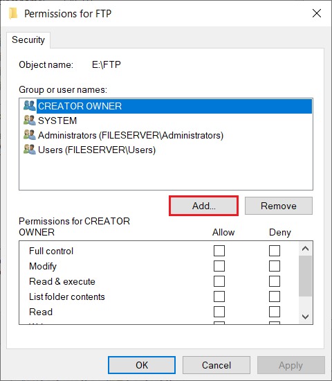 Thiết lập Isolation cho người dùng