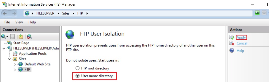 Thiết lập Isolation cho người dùng