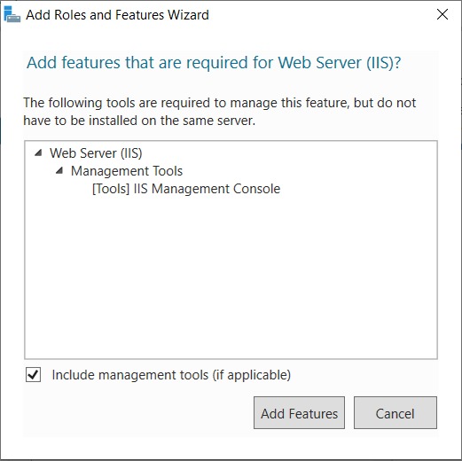 Cài đặt vai trò FTP Server