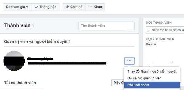 Cách xóa nhóm Facebook trên máy tính/laptop