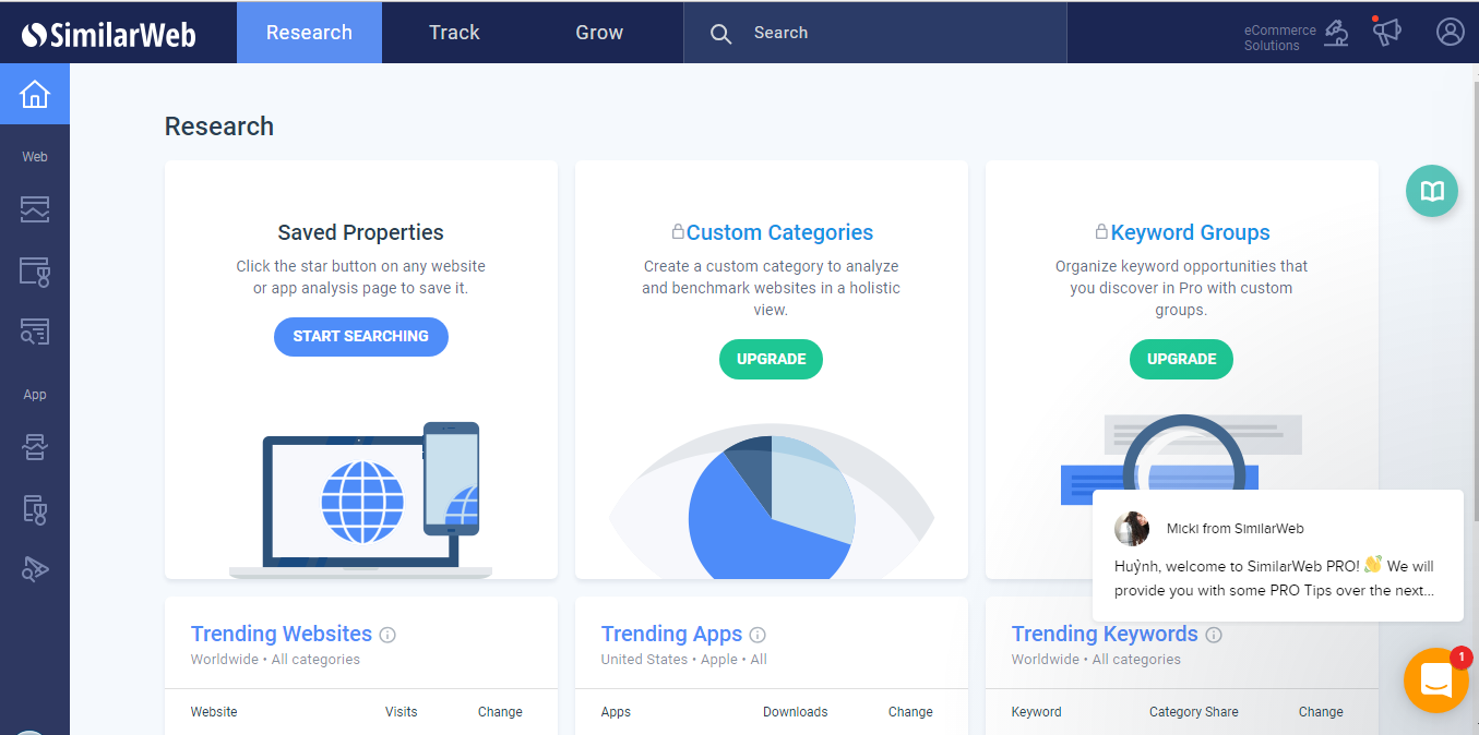 công cụ kiểm tra lỗi Seo - SimilarWeb