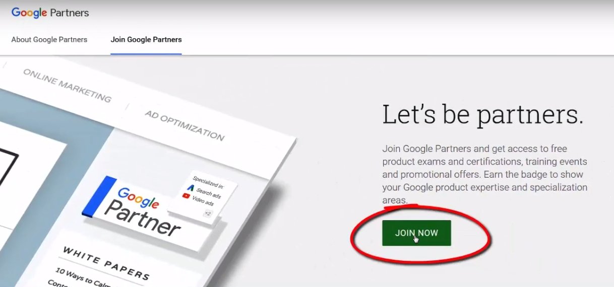 google partner homepage