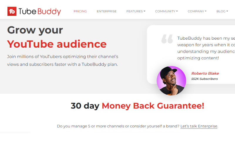 TubeBuddy - Công cụ hỗ trợ quản lý kênh Youtube