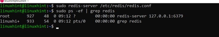 khởi động redis server