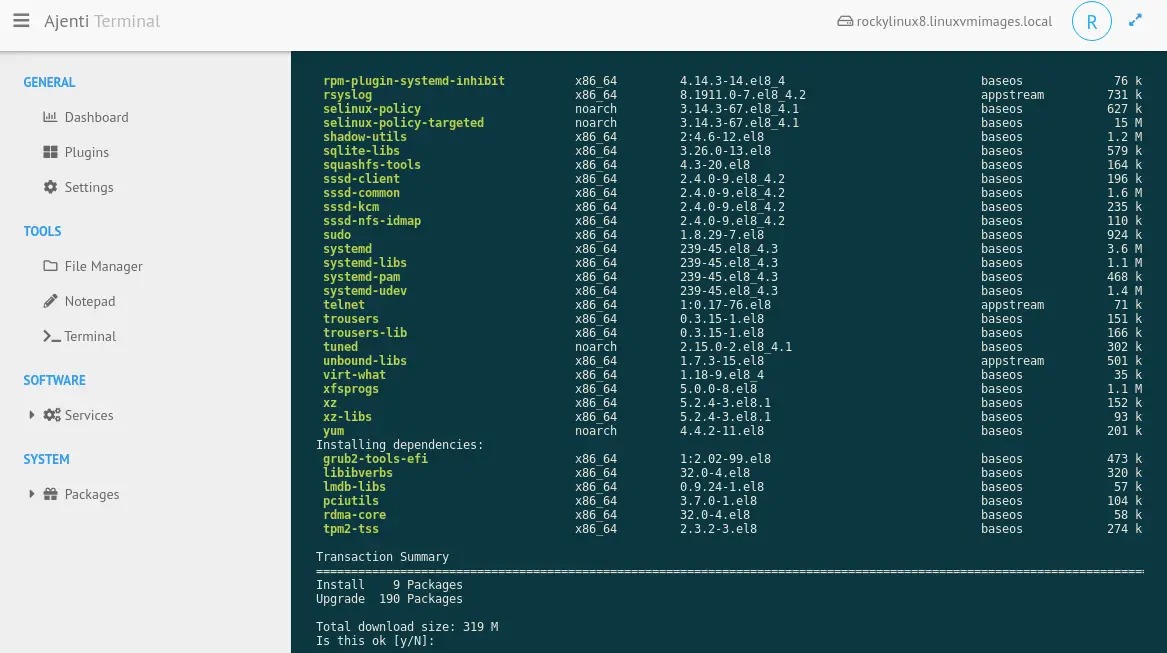 Cài đặt Ajenti trên CentOS 8 - Install Ajenti CentOS 8