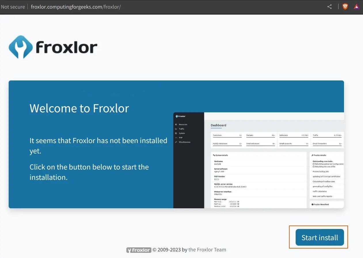 Cài đặt Froxlor trên Debian 12 - Install Froxlor on Debian 12