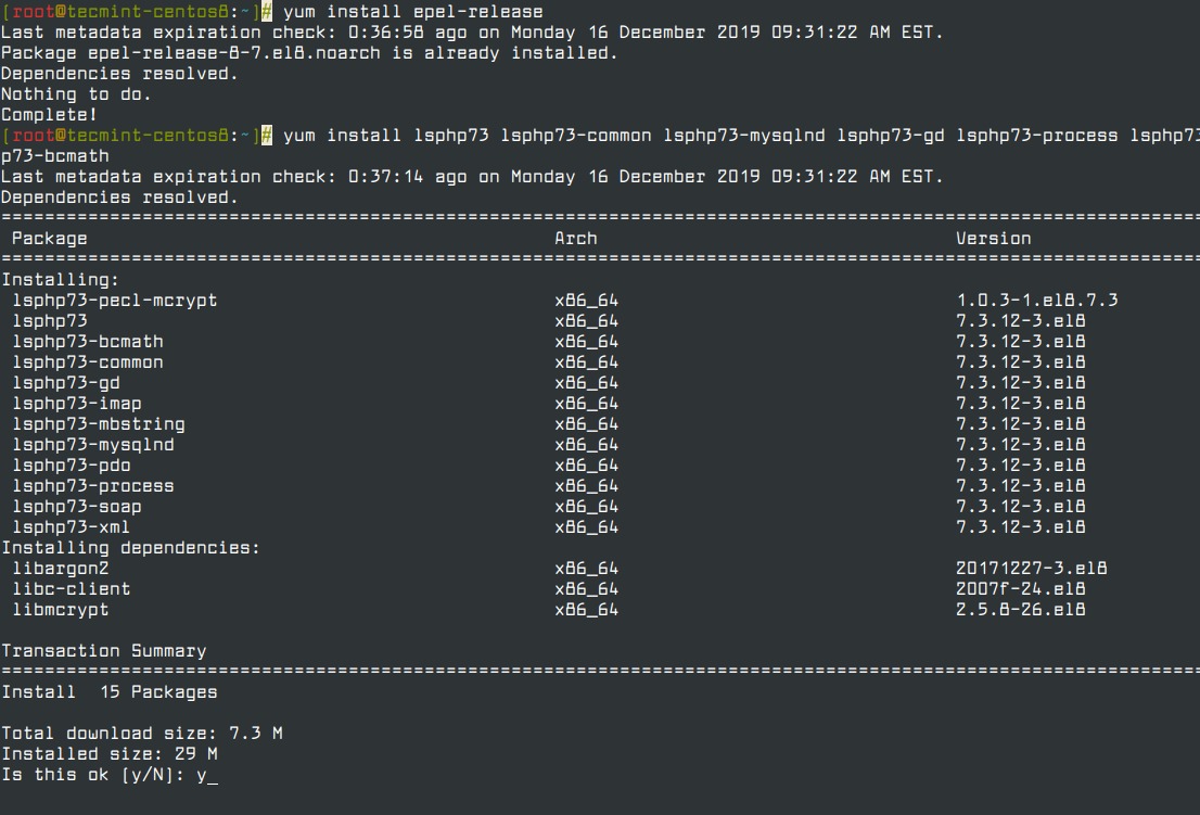 Cài đặt PHP trong CentOS 8