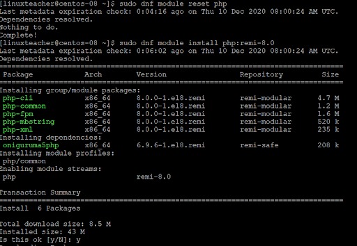 Cài đặt PHP 8.0 trên CentOS 8 - Install PHP 8.0 on CentOS 8