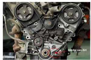 Dây đai cam bị đứt làm động cơ không quay