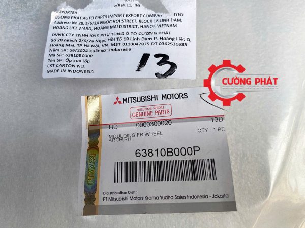 Tem mã ốp viền bánh XForce 2024 chính hãng