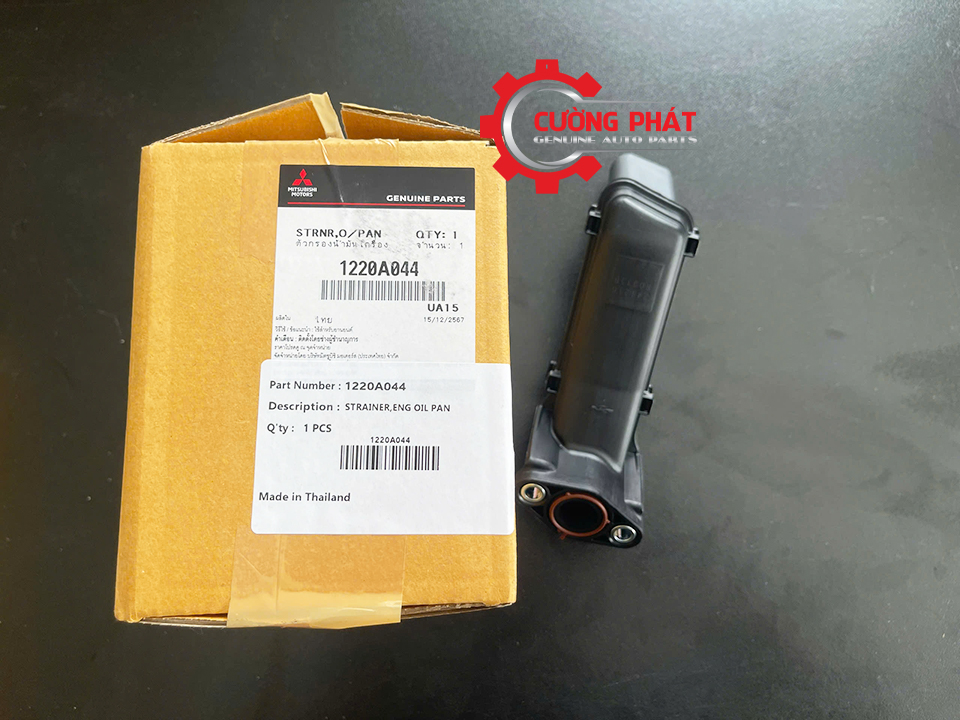 Chi tiết tem mã lọc dầu đáy các te Attrage, Mirage